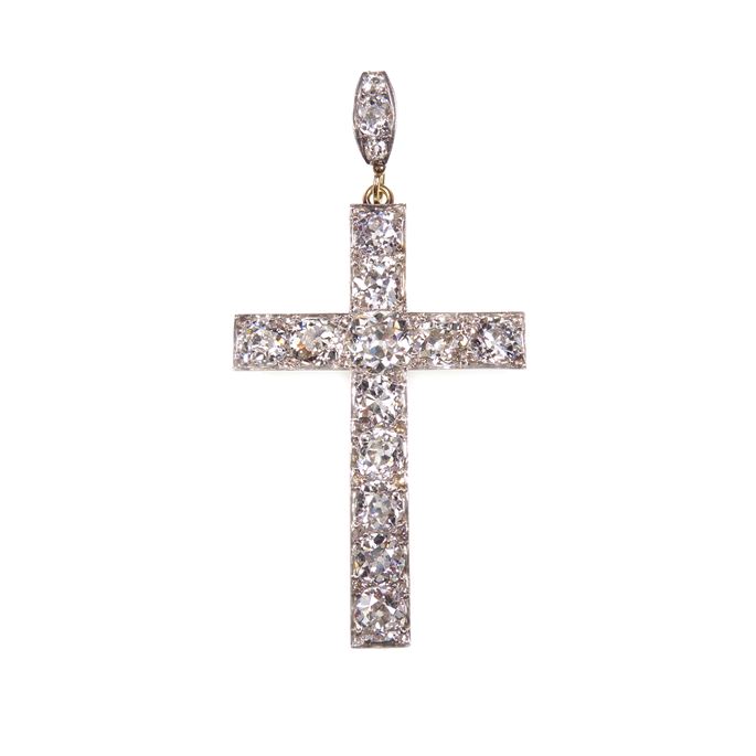 Antique diamond cross pendant | MasterArt